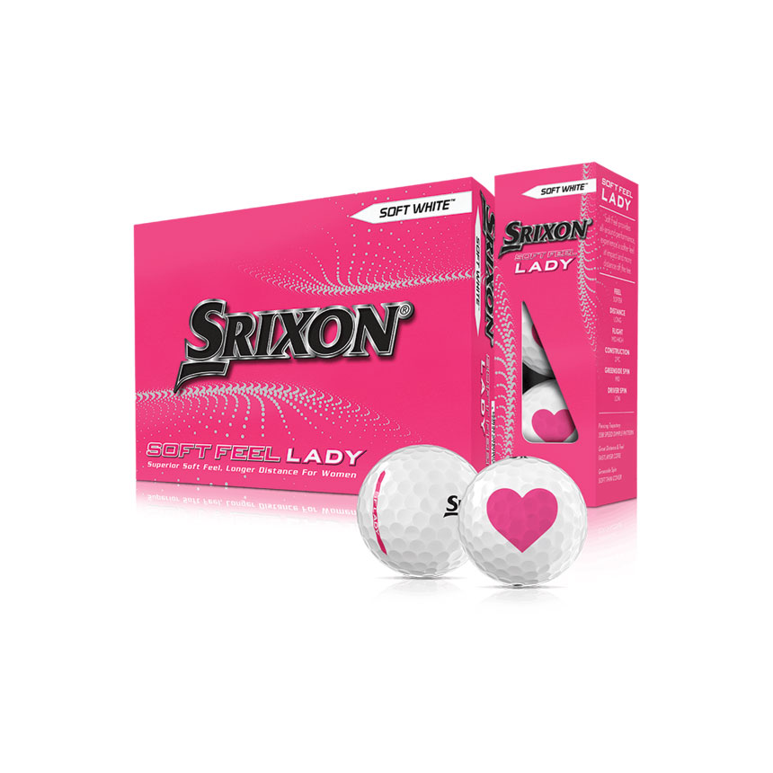 GWG-Srixon-Soft-Feel-Lady-Golf-Balls-(12-Balls)-2025---Valentine-Special-White-sb Srixon Soft Feel Lady Golf Balls (12 Balls) 2025 - Valentine Special White - Image 1