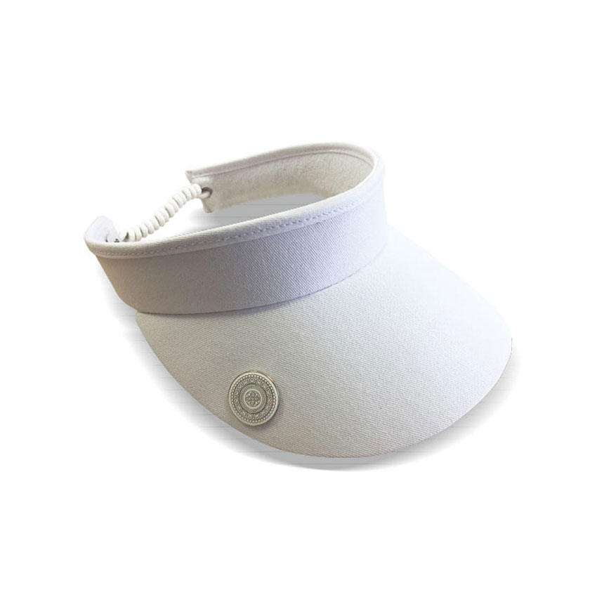 Ladies-Magnetic-Telephone-Wire-Visor-White Ladies Magnetic Telephone Wire Visor - Image 1