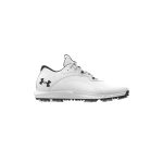 Under Armour Mens Charged Draw 2 SL Spikeless Golf Shoes Mens White/Black UK 8 Regular Fit