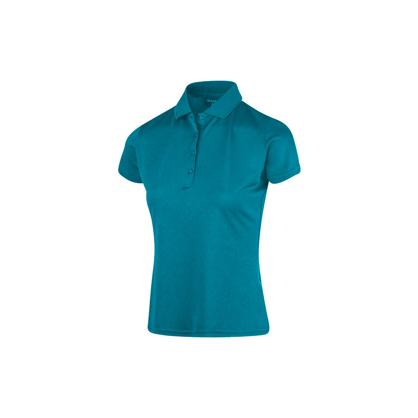 Island-Green-Ladies-Micro-Pique-Polo-Shirt---Cerulean Island Green Ladies Micro Pique Polo Shirt - Cerulean - Image 1