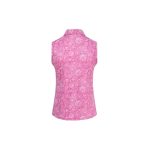 Pure Golf Ladies Trinity Sleeveless Polo Shirt - Azalea Pink - Image 2