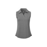 BGOWATU Women's Golf Polo Shirts Sleeveless Collared 3 Buttons Tennis Tank Tops Dry Fit UPF 50+ Pickleball Outfits Lightweight
