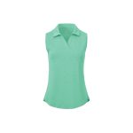 BGOWATU Women's Golf Polo Shirts Sleeveless Collared 3 Buttons Tennis Tank Tops Dry Fit UPF 50+ Pickleball Outfits Lightweight - Image 2