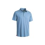 Men's Golf Polo Shirts Short Sleeve Striped Performance Moisture Wicking Dry Fit Golf Shirts for Men