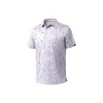 ZITY Mens Print Polo Shirts Short Sleeve Moisture Wicking Shirts for Men Golf Tennis Daily Casual Collared T-Shirt Four-Leaf Clover
