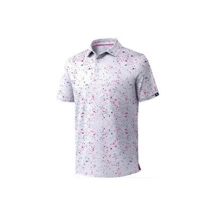 ZITY Mens Print Polo Shirts Short Sleeve Moisture Wicking Shirts for Men Golf Tennis Daily Casual Collared T-Shirt Four-Leaf Clover