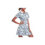 FKEEP Women's Golf Dress Tennis Workout Athletic Dress with Shorts/ Short sleeve/ Pocket - Image 4