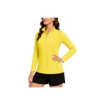 TACVASEN Women's Quarter Zip Pullover Long Sleeve Golf Shirts Sun Protection UPF 50+ Active Tops